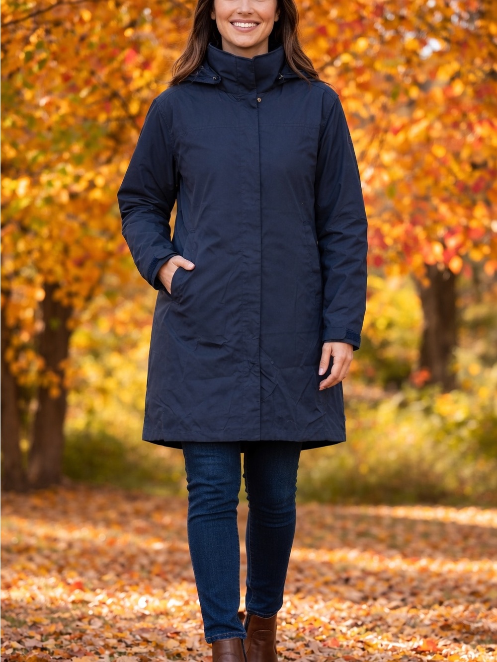 NWT Fjallraven Navy Hooded fall ‘Travellers’ Jacket size L